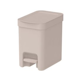 Lixeira Com Pedal Trium Ou 6 Litros - Bege