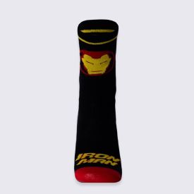 Meia Cano Longo Homem de Ferro Marvel - PRETO 39/43
