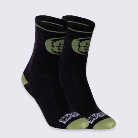 Meia Cano Longo Hulk Marvel - CINZA 39/43
