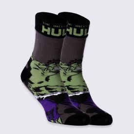 Meia Cano Longo Hulk Marvel - CINZA 39/43