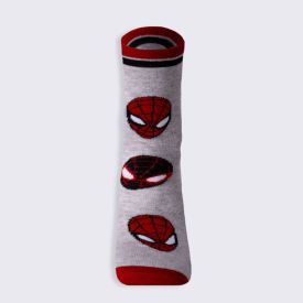 Meia Cano Longo Homem-Aranha Marvel - CINZA 39/43