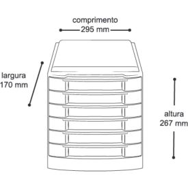 Organizador 7010 Arqplast - Preto