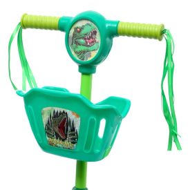 Patinete Infantil Dino 3 Rodas com Cesto Som e Led Havan Toys - HBR0445