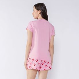 Pijama Feminino Curto Cereja Camila Moretti