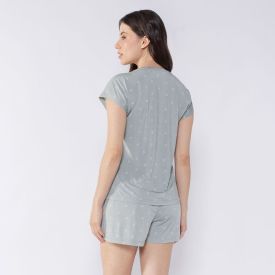 Pijama Feminino Curto De Liganete Holla