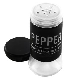 Pimenteiro De Vidro Manhattan Hauskraft 120 Ml - Preto