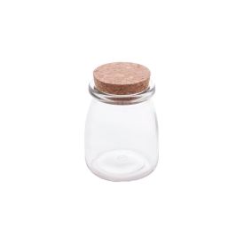 Porta Condimentos Redondo Com Tampa Rolha Lyor - 190 Ml