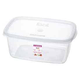 Pote De Plástico Retangular Fácil Sanremo 3,2L - Transparente