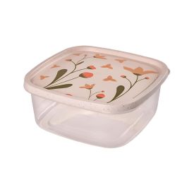 Pote Decorado Quadrado Plasútil 1,6 Litros - Marmorizado Floral