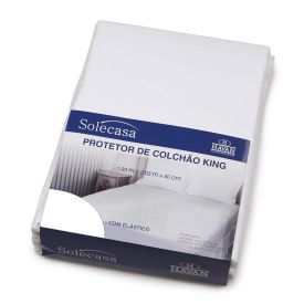 Protetor de Colchão King com Elástico Impermeável - Branco