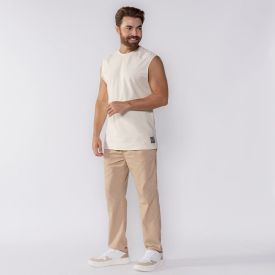 Regata Mach&atilde;o De Algod&atilde;o Thing Off White