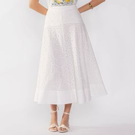 Saia Midi Cl&aacute;ssica Em Laise Patricia Foster
