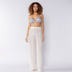 Sa&iacute;da De Praia Cal&ccedil;a Pantalona Boby Blues Branco