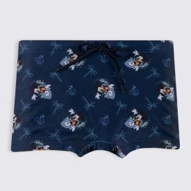 Sunga Infantil Menino Mickey 4 a 10 Anos Disney Azul Marinho