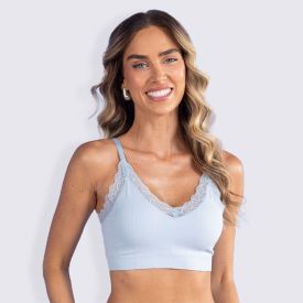 Sutiã Top Sem Costura Com Renda Camila Moretti