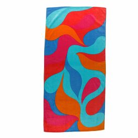 Toalha de Praia Aveludada 100% Algodão Döhler - Multicor