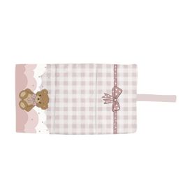 Trocador de Fraldas para Bebê Impermeável Havan Baby - Urso Rosa