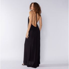 Vestido Feminino Longo De Al&ccedil;a Com Decote Boby Blues