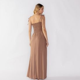 Vestido Longo Feminino Com Al&ccedil;a Ajust&aacute;vel Boby Blues