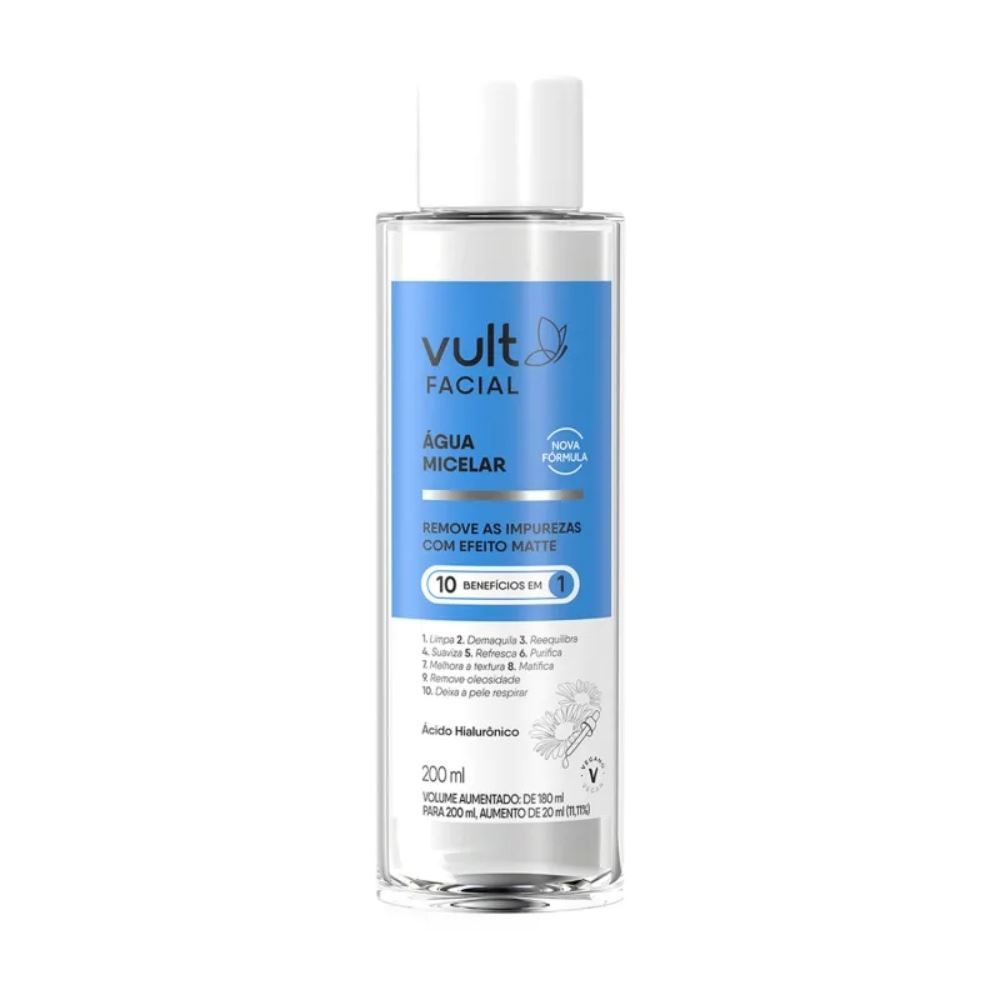 Água Micelar Facial 10 Em 1 Vult  - 200 ml