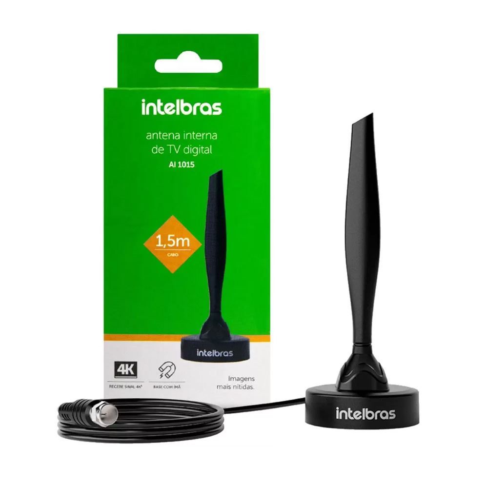 Antena Interna De Tv Uhf/Hdtv  Ai 1015 Intelbras - Preto
