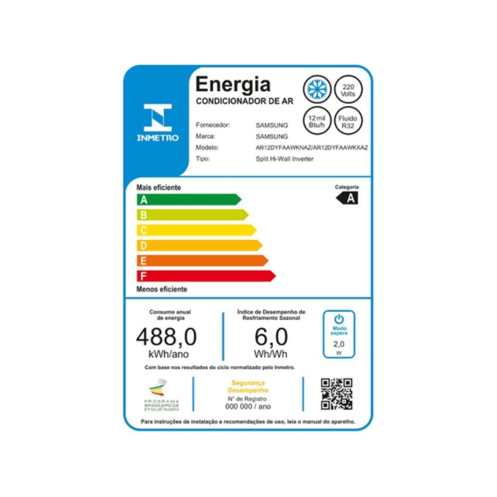 Ar Condicionado Samsung 12000 Btus Frio Windfree Ar12dyfaawk - 220V