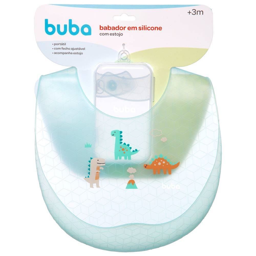 Babador Pega Migalhas Em Silicone Buba - Dino
