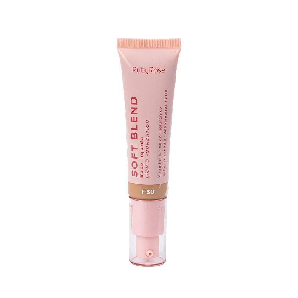 Base Líquida Soft Blend Ruby Rose 30G - BEGE MEDIO ESCURO F-50