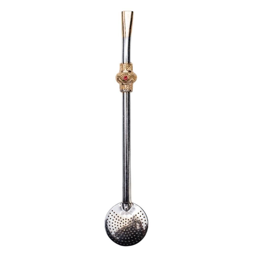 Bomba Para Chimarrão De Ferro 1 Anel Galant - 30cm