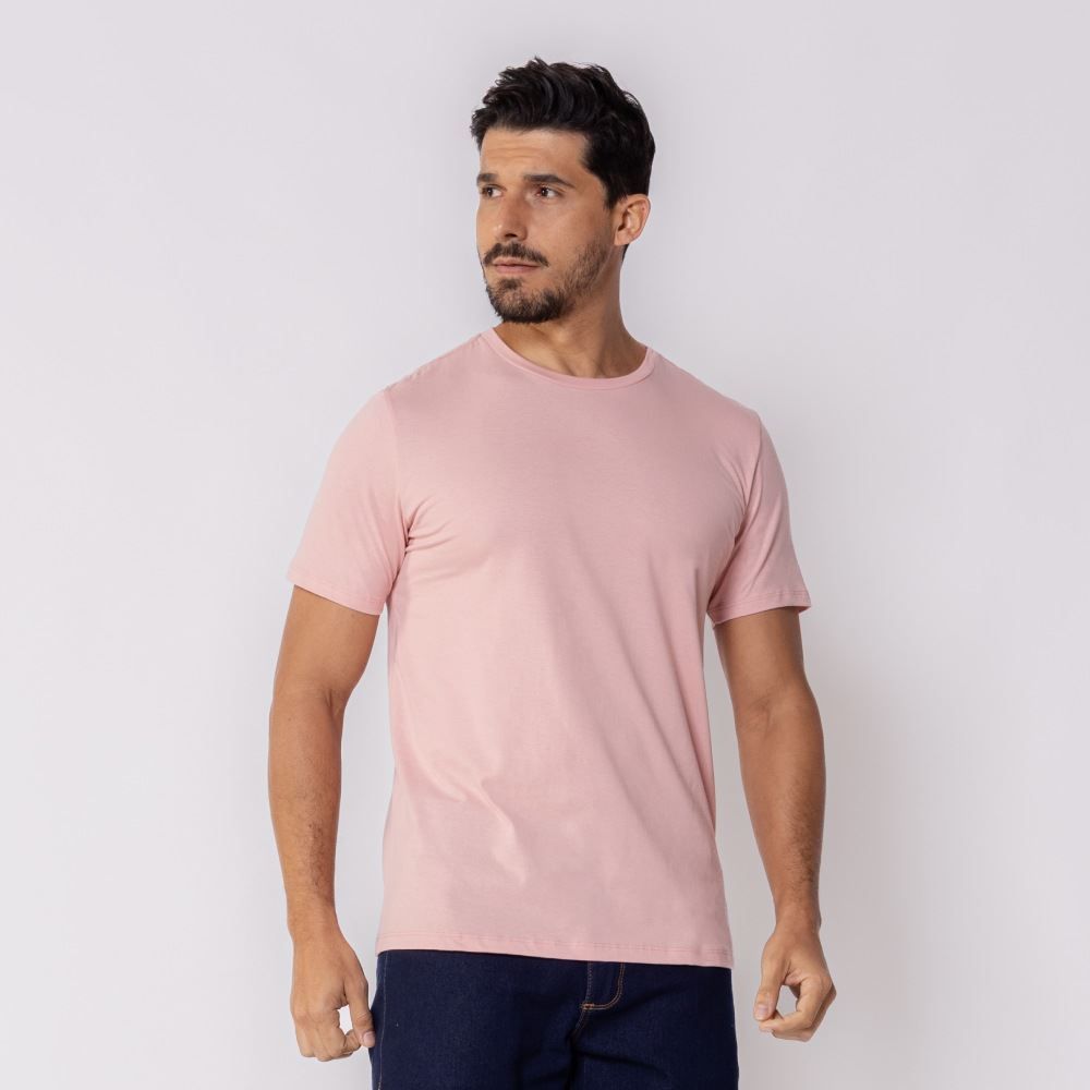 Camiseta Masculina Básica De Algodão Marc Alain
