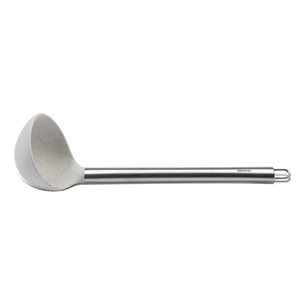 Concha Silicone E Cabo Em Aço Inox Brinox 30,5 Cm - Vanilla