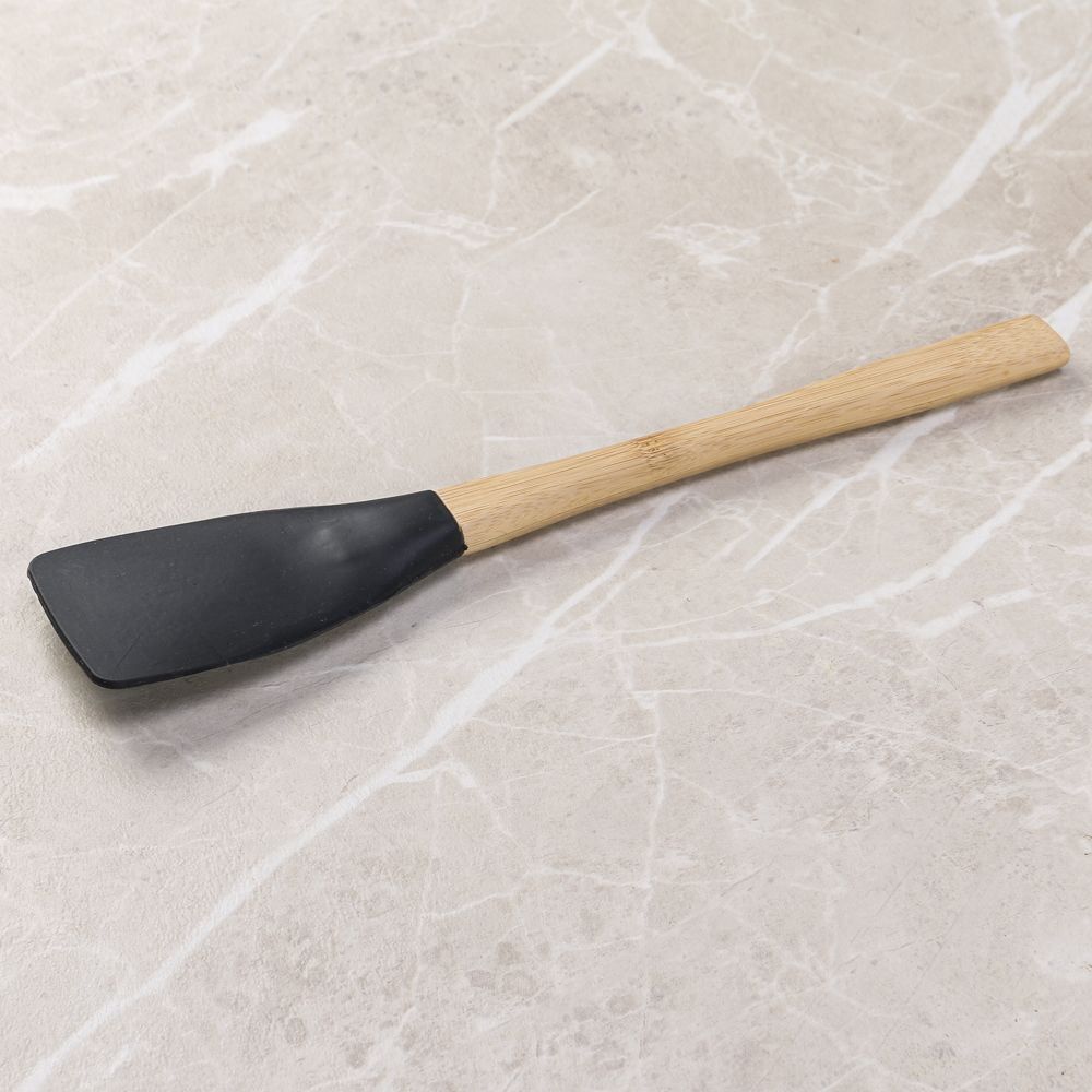 Espátula De Silicone Com Cabo De Bambu Havan Casa - Preto