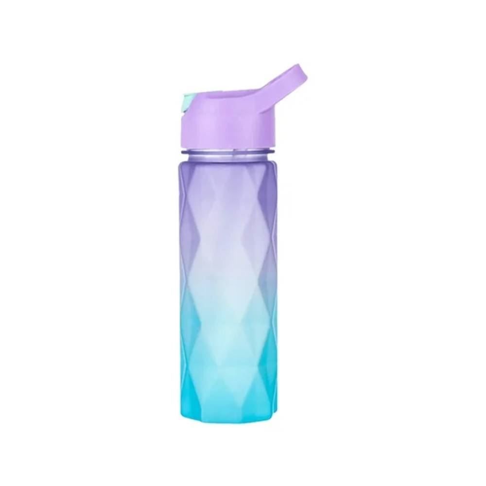 Garrafa Squeeze Colorida com Canudo 600Ml Flashgoods - Sortido