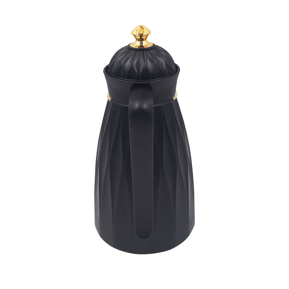 Garrafa Térmica Com Topo Dourado Havan Casa 1 Litro - Preto 