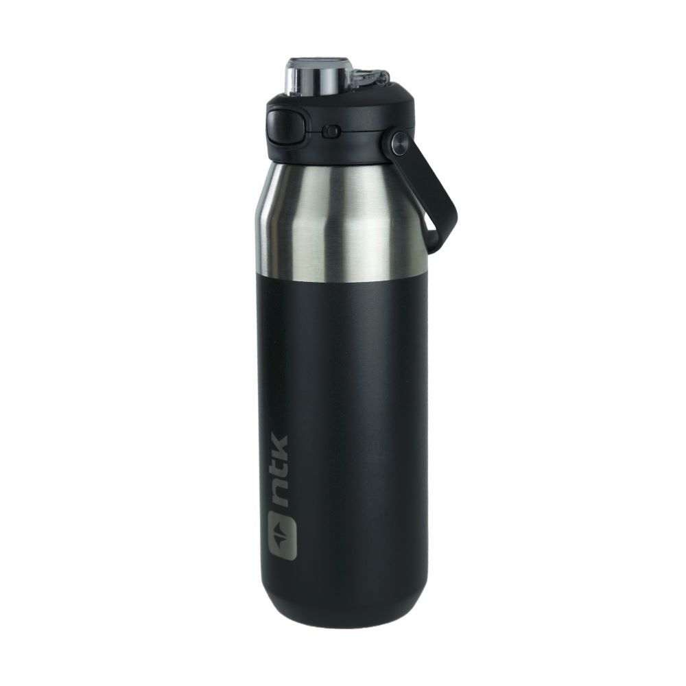 Garrafa Térmica Isomax 1 Litro Aço Inoxidável Nautika - Preto