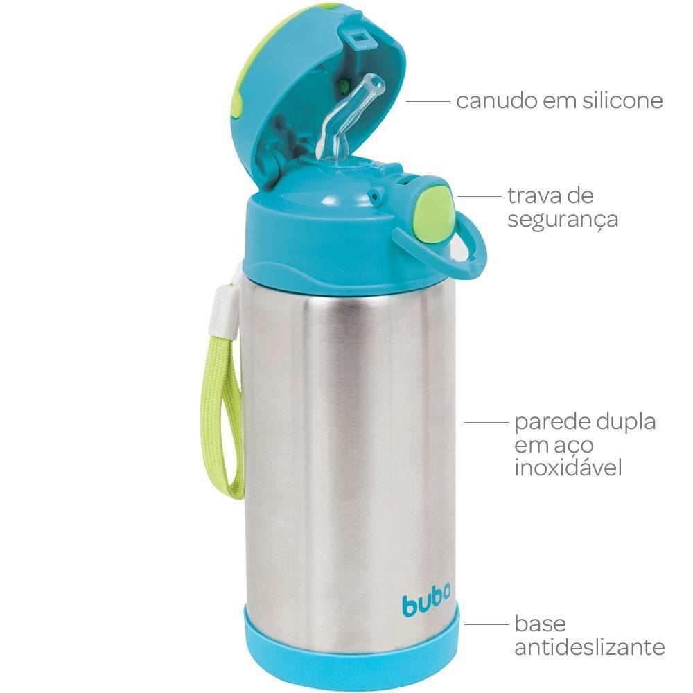 Garrafinha Térmica Parede Dupla Buba - Azul Claro