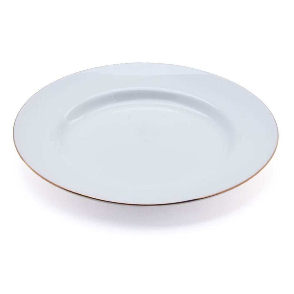 Jogo de Jantar Porcelana com Filete de Ouro Imperial Havan Casa - 20 Peças