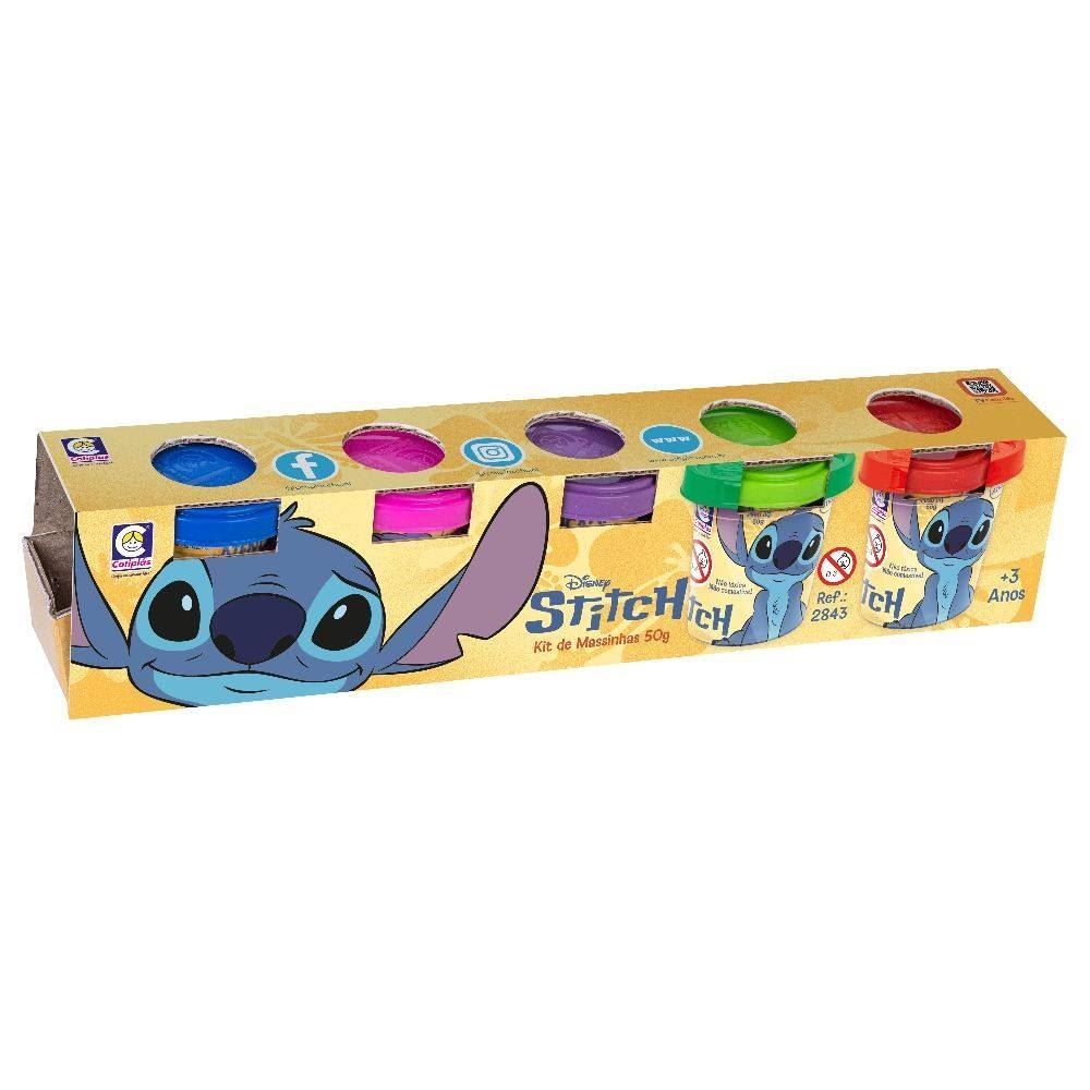 Kit De Massinhas Do Stitch Com 5 Potinhos De 50G - 2844