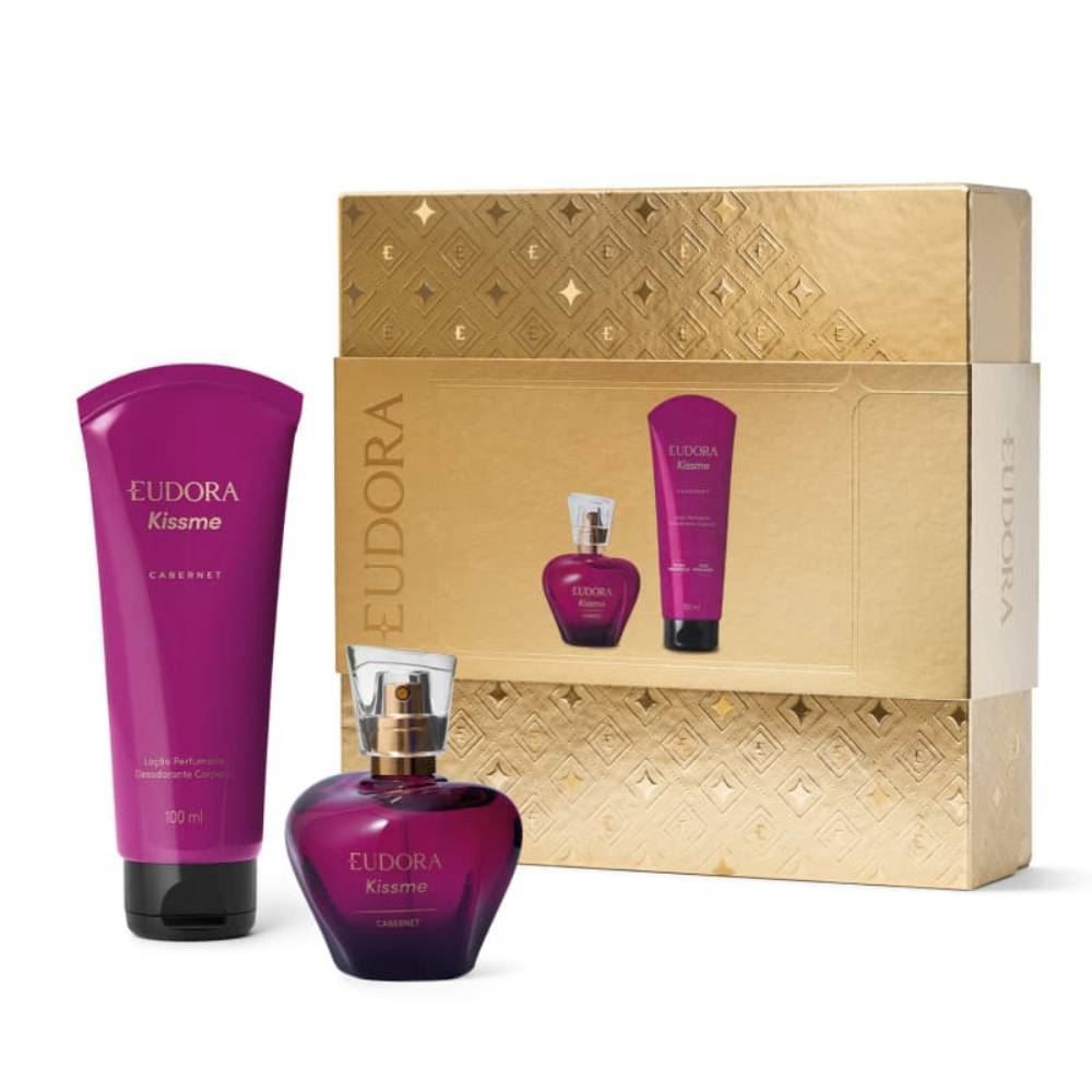 Kit Perfume Feminino Kiss Me Cabernet 50Ml + Loção Hidratante Perfumada 100Ml - Eudora