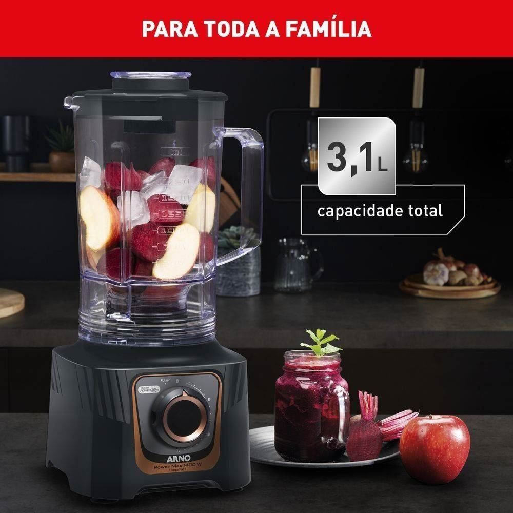 Liquidificador Arno 1400W Power Max Autolock 3,1 Litros LN81