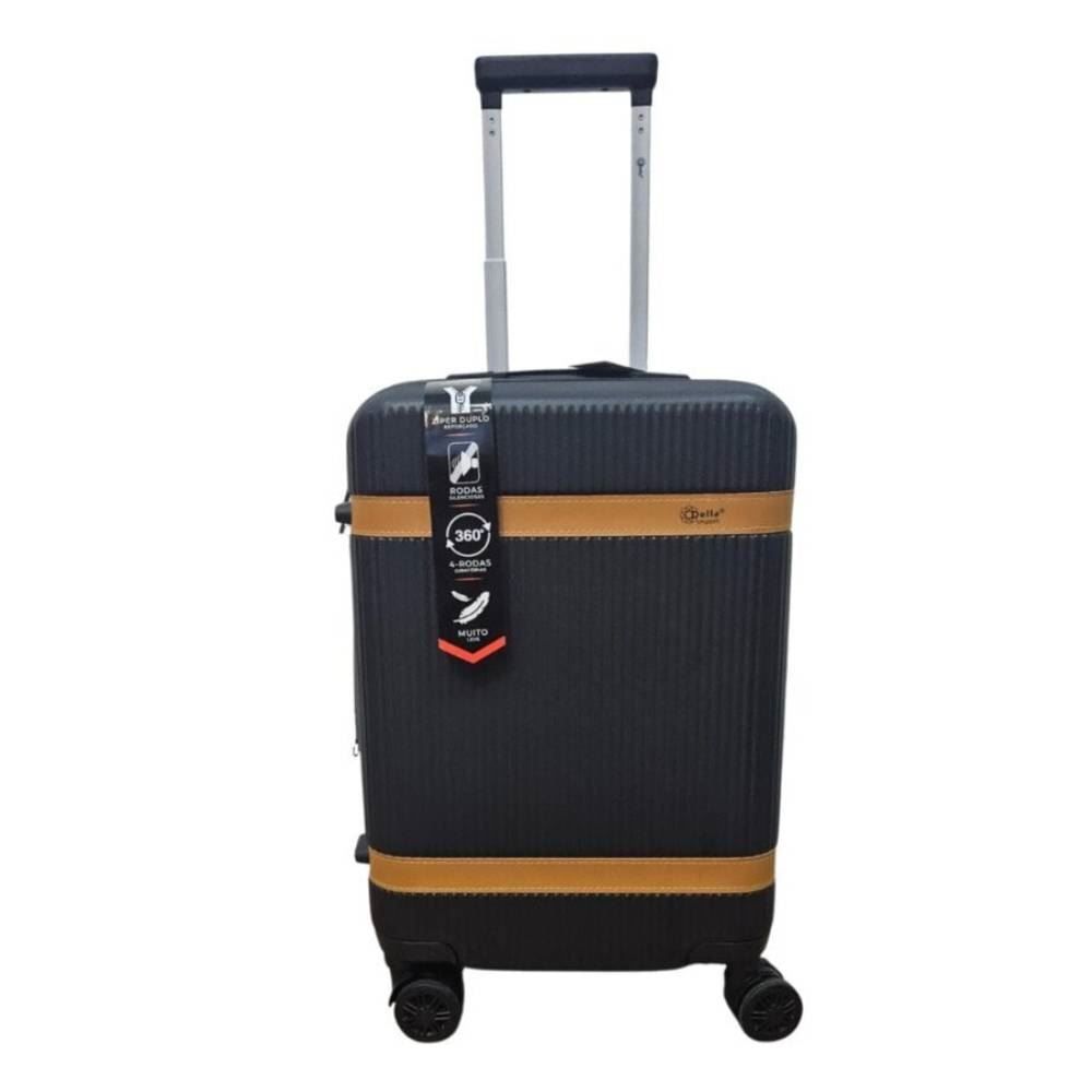 Mala De Viagem De Bordo Ml-46 Della Import - PRETO