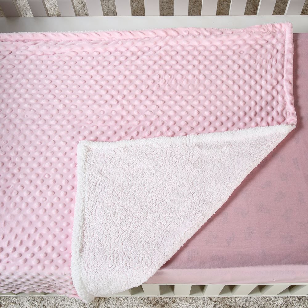 Manta Cobertor Para Bebê Popcorn Camesa 1 Pç - Rosa