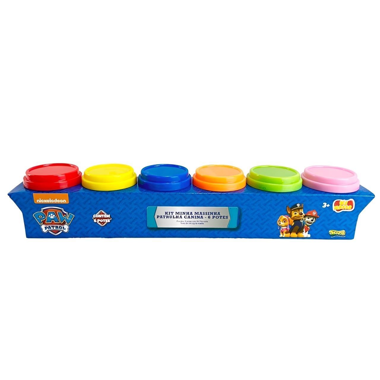 Massinha Patrulha Canina 6 Potes Sunny Brinquedos - 3041
