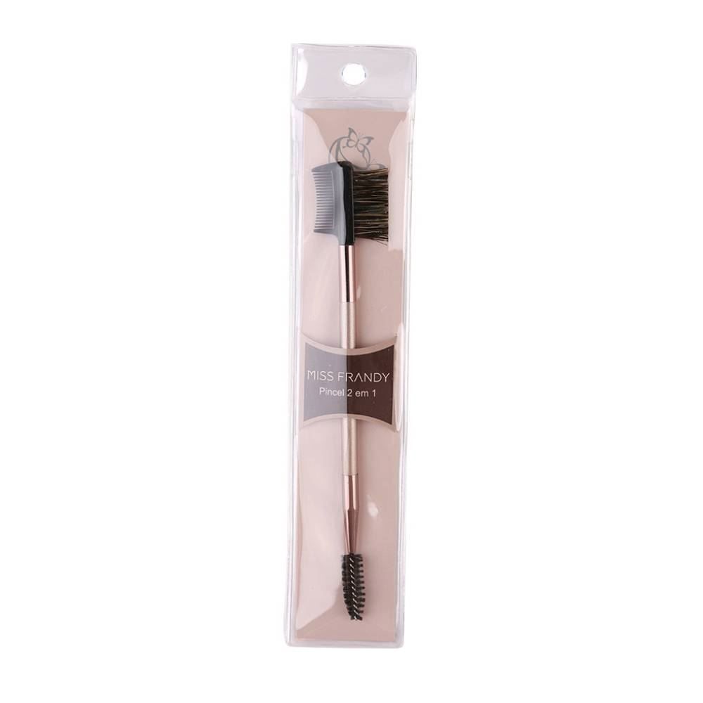 Pincel Para Sobrancelha 2 Em 1 Miss Frandy - Champagne