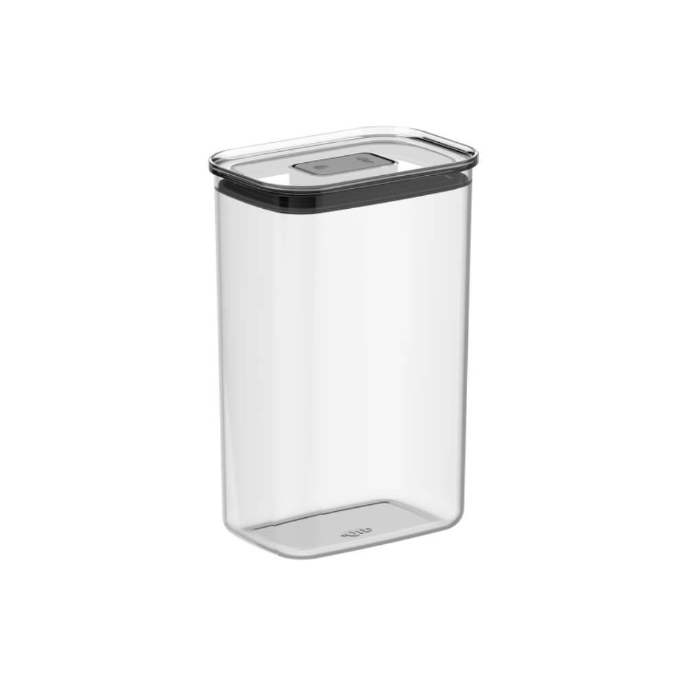 Pote Hermético Retangular Duo Lock 2,3 Litros Ou - Transparente