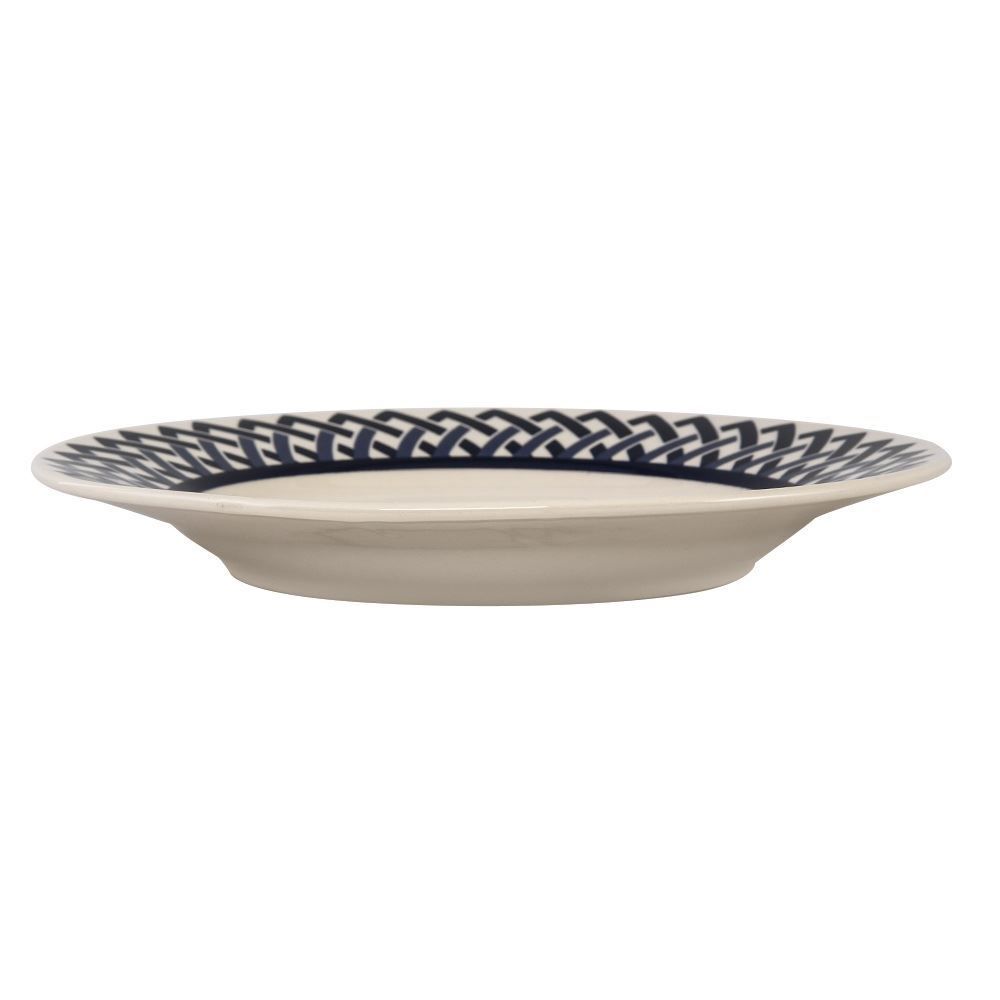 Prato Raso New Trama Blue Biona By Havan Casa 26Cm - Cerâmica