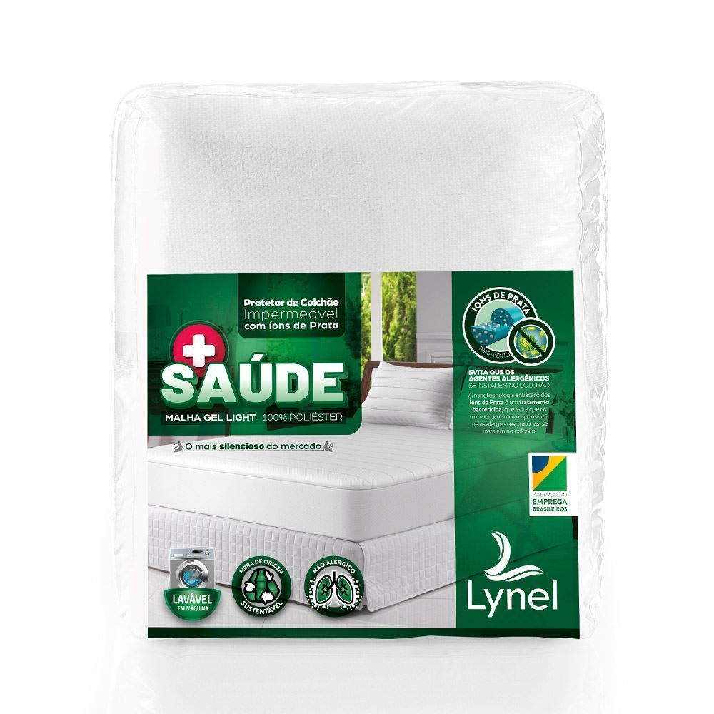 Protetor De Colchão + Saúde Malha Casal Lynel - Branco