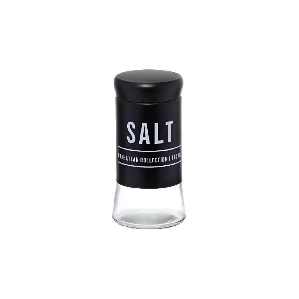 Saleiro De Vidro Manhattan Kauskraft 120 Ml - Preto 