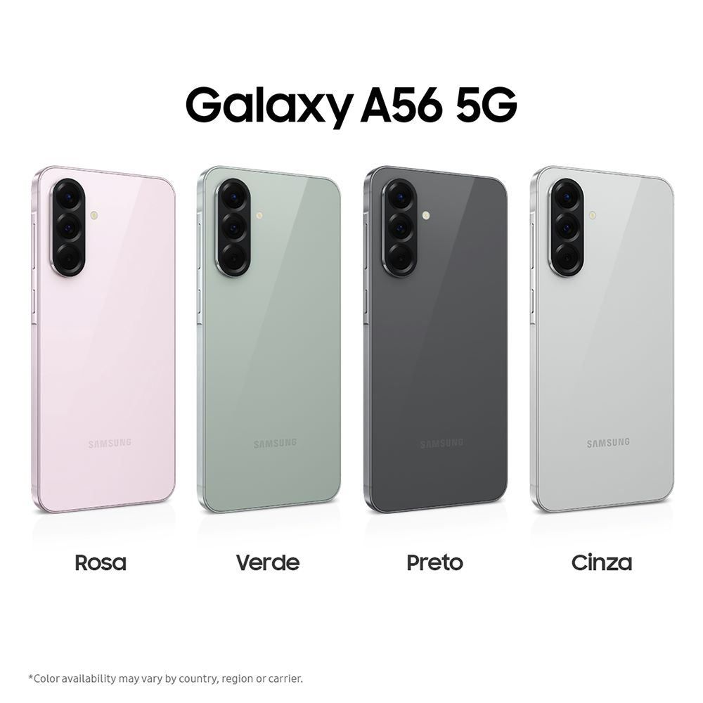 Samsung Galaxy A56 5G, 256 Gb, 8 Gb, Câmera Tripla - PRETO