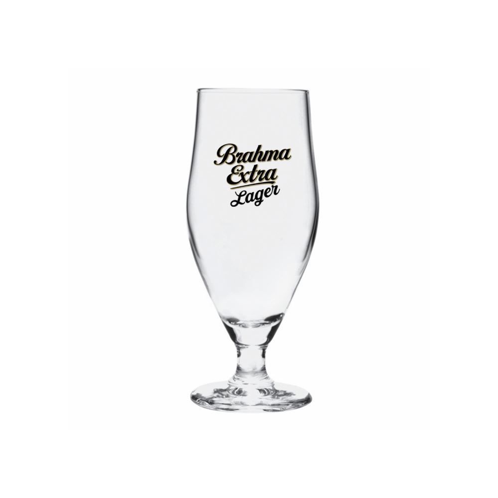 Taça De Cerveja Brahma Lager 380 Ml - Transparente